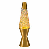 14.5” LAVA® Lamp Rainbow Glitter – Clear/Gold